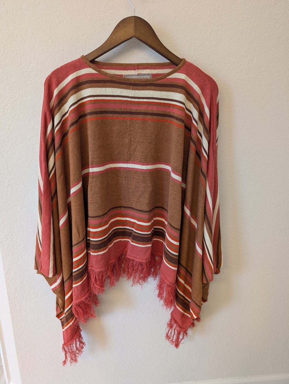 Double D Ranch Linen Monument Pass Poncho L XL